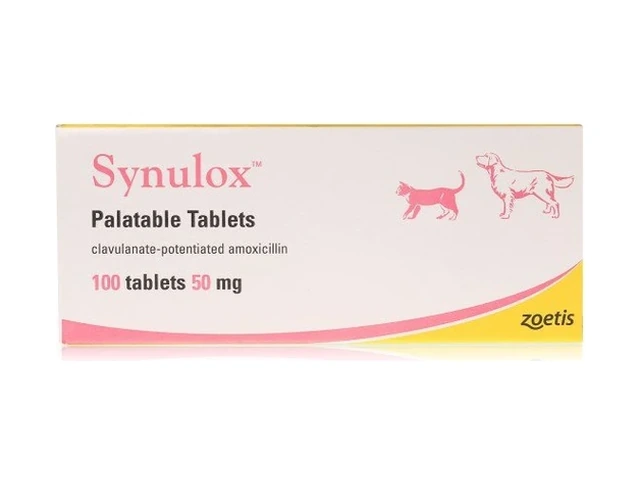 Synulox 50 мг — заводская упаковка, продажа по одной таблетке