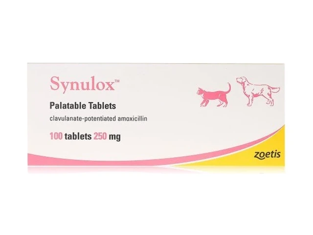 Synulox 250 мг — заводская упаковка, продажа по одной таблетке
