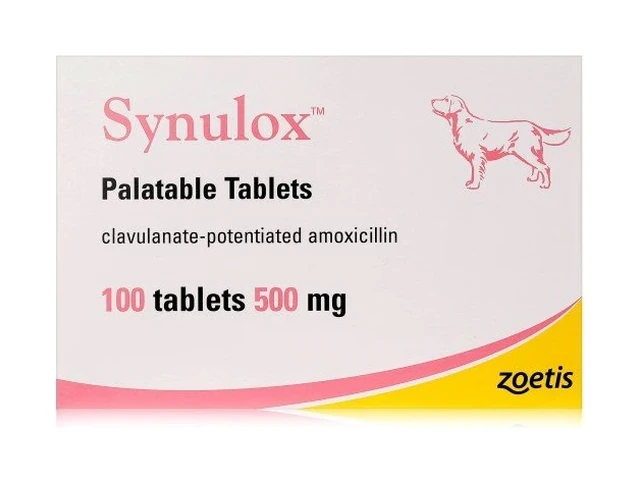 Synulox 500 мг — заводская упаковка, продажа по одной таблетке
