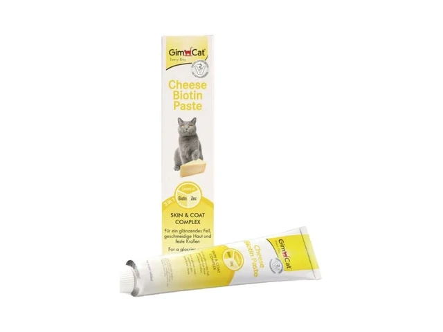 GimCat Biotin · 100 г — фото тюбика и оформления упаковки; цена за один тюбик