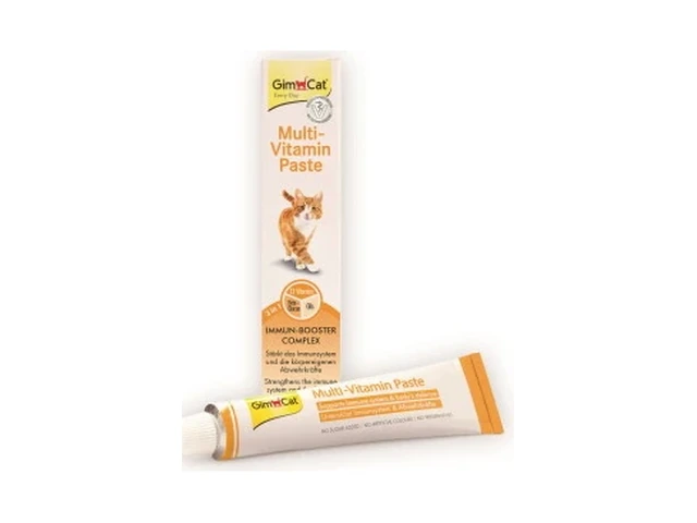 GimCat Multi-Vitamin · 100 г — фото тюбика и оформления упаковки; цена за один тюбик