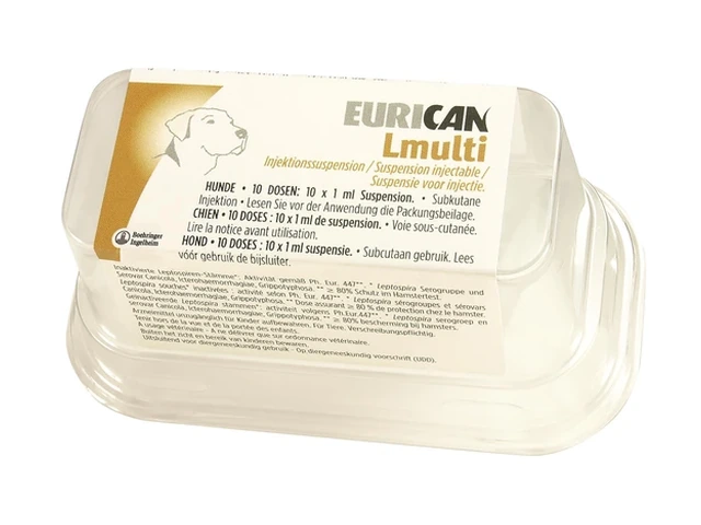 Eurican Lmulti — оригинальная упаковка 10 доз; вариант 10 флаконов × 1 мл